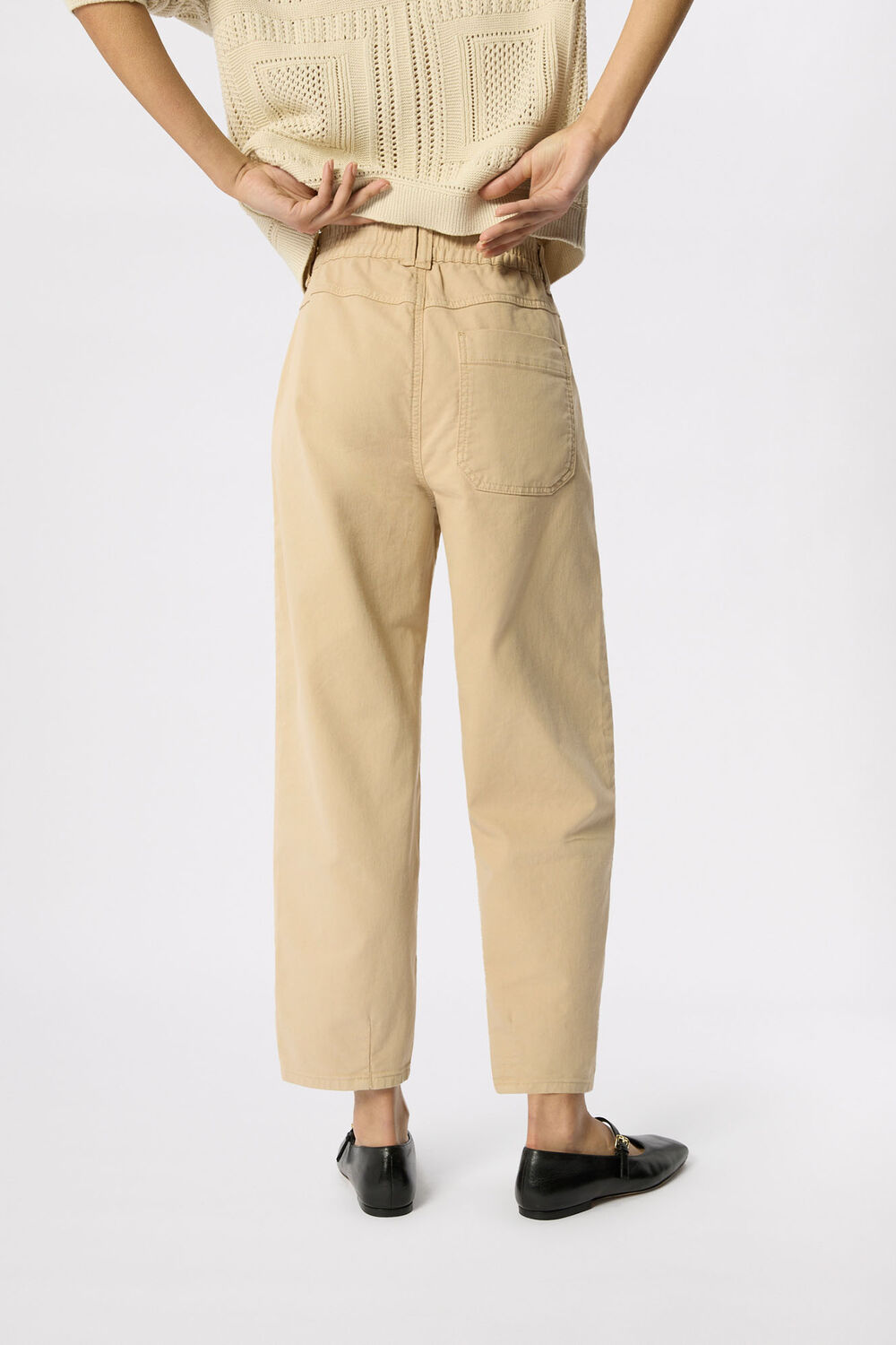 Neutral Petite Tessa Casual Trouser