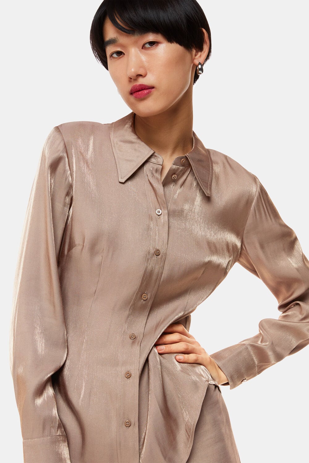Pewter Tara Metallic Shirt