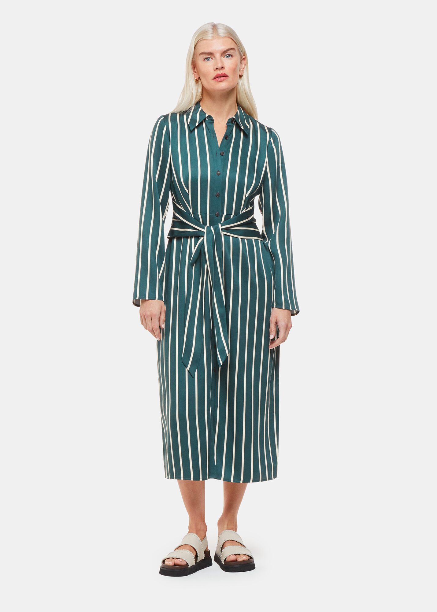Whistles stripe shirt dress sales
