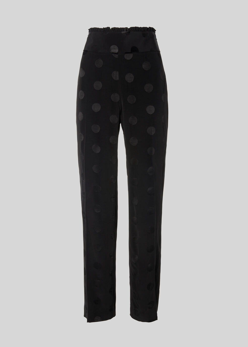 Spot Jacquard Straight Trouser Black