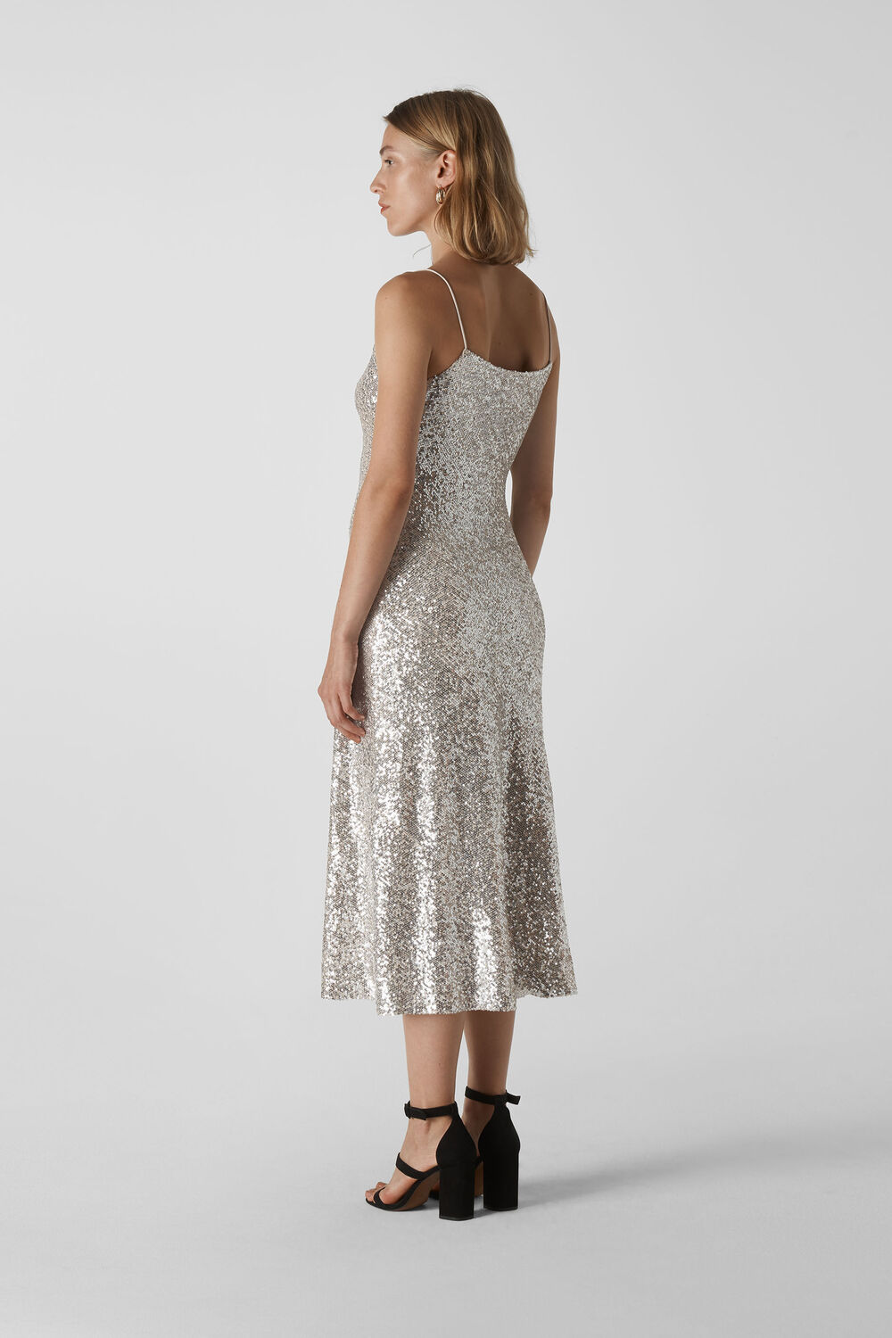 Dagma Sequin Slip Dress Silver