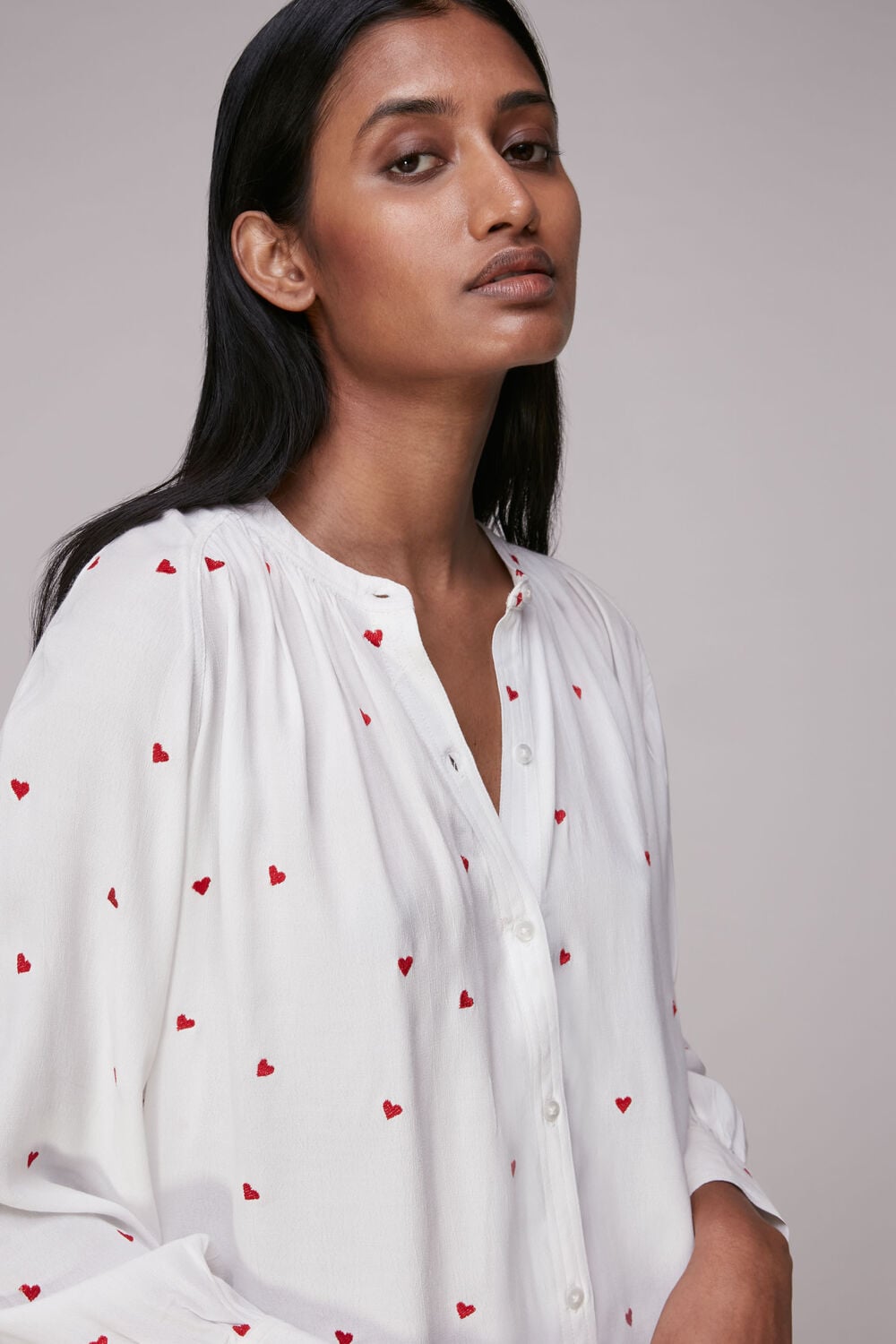 Heart Embroidered Top