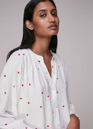 Heart Embroidered Top