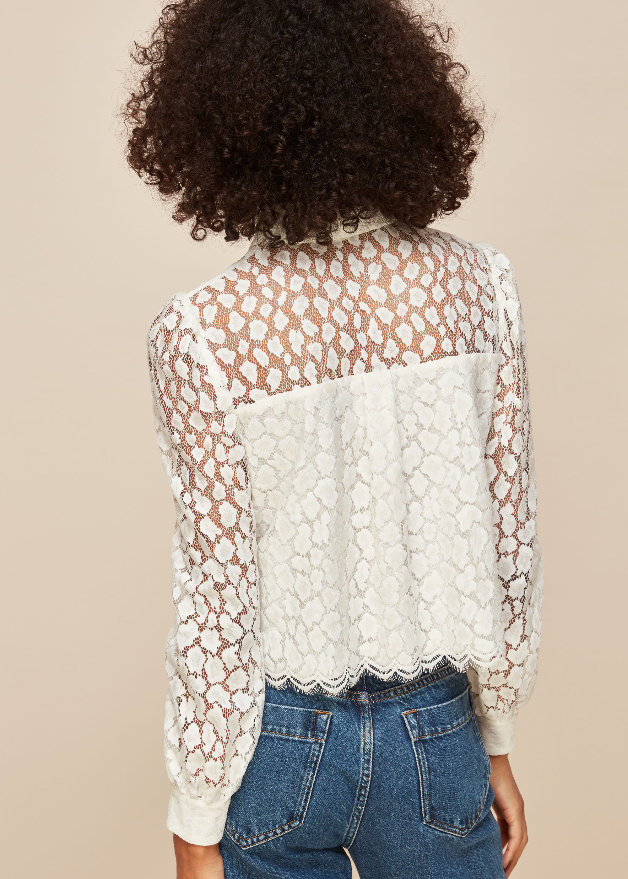 Ivory Animal Lace Shirt | WHISTLES 