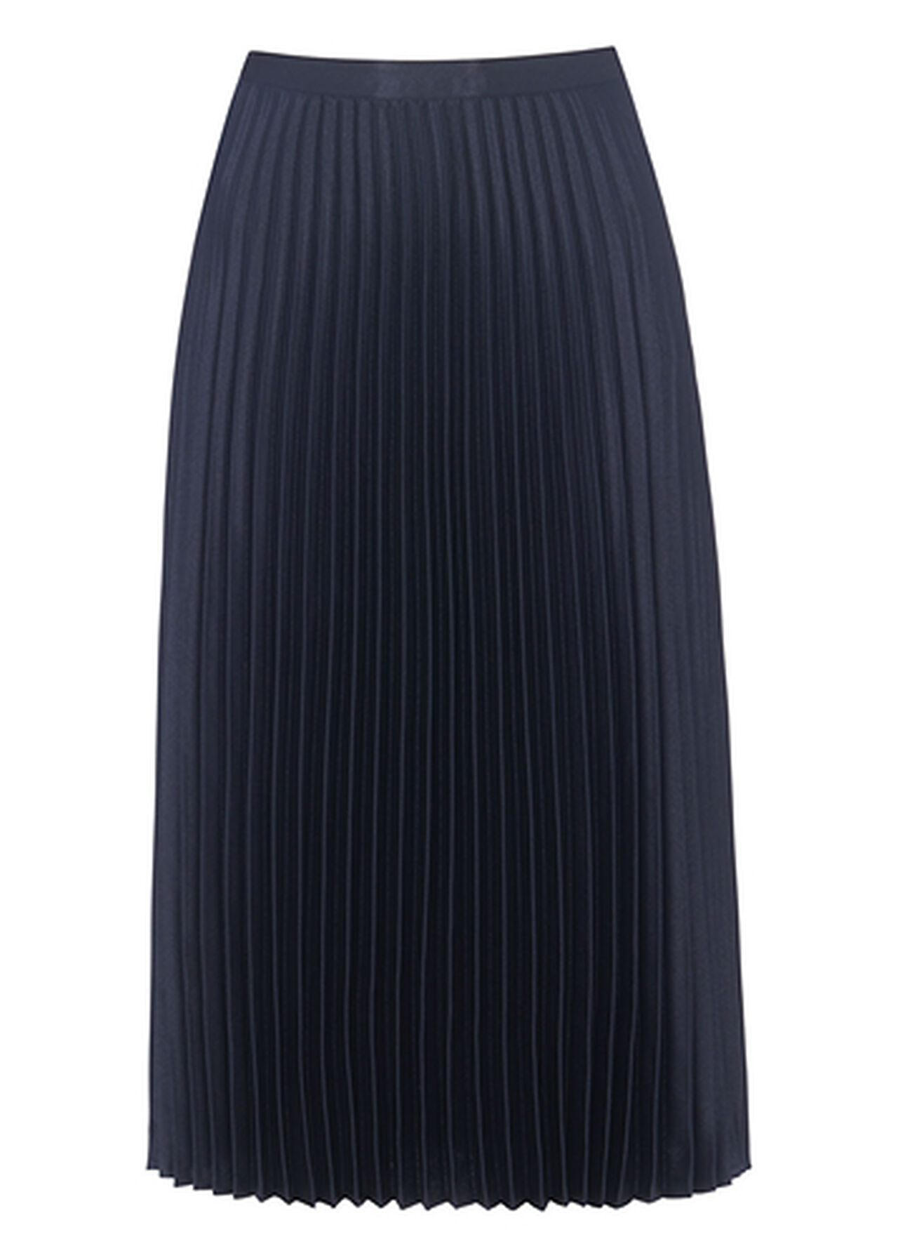 Satin Pleated Skirt, Navy WHISTLES