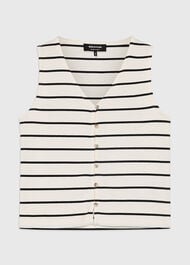 Stripe Button Front Tank