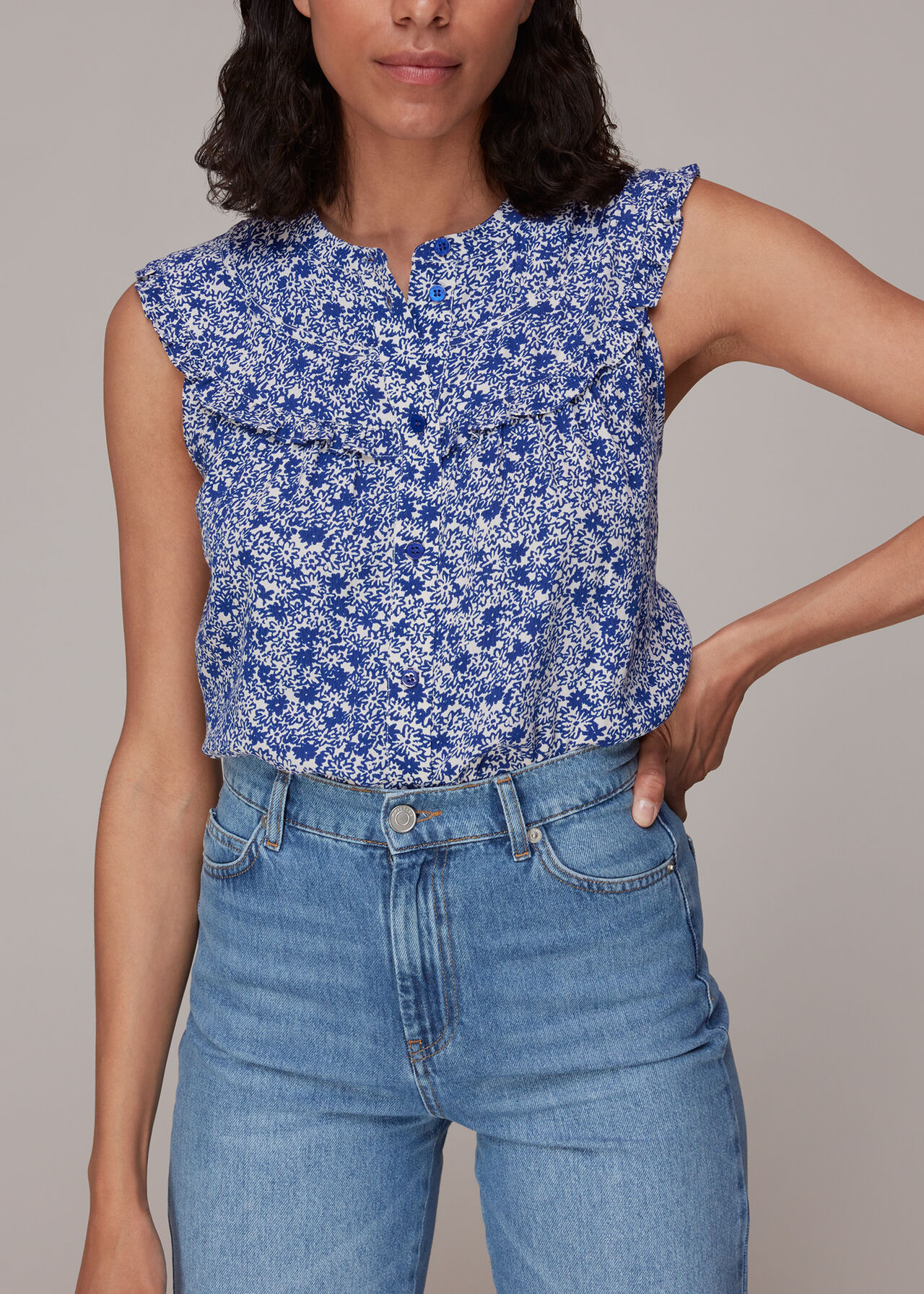 Twin Daisy Print Blouse