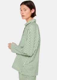 Cotton Stripe Pyjama Shirt