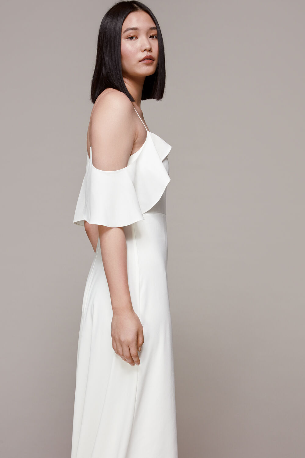 Ivory Esther Bardot Wedding Dress
