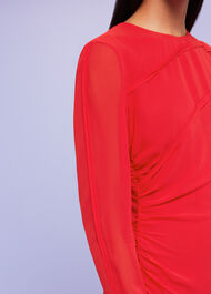 Inez Seam Detail Silk Dress