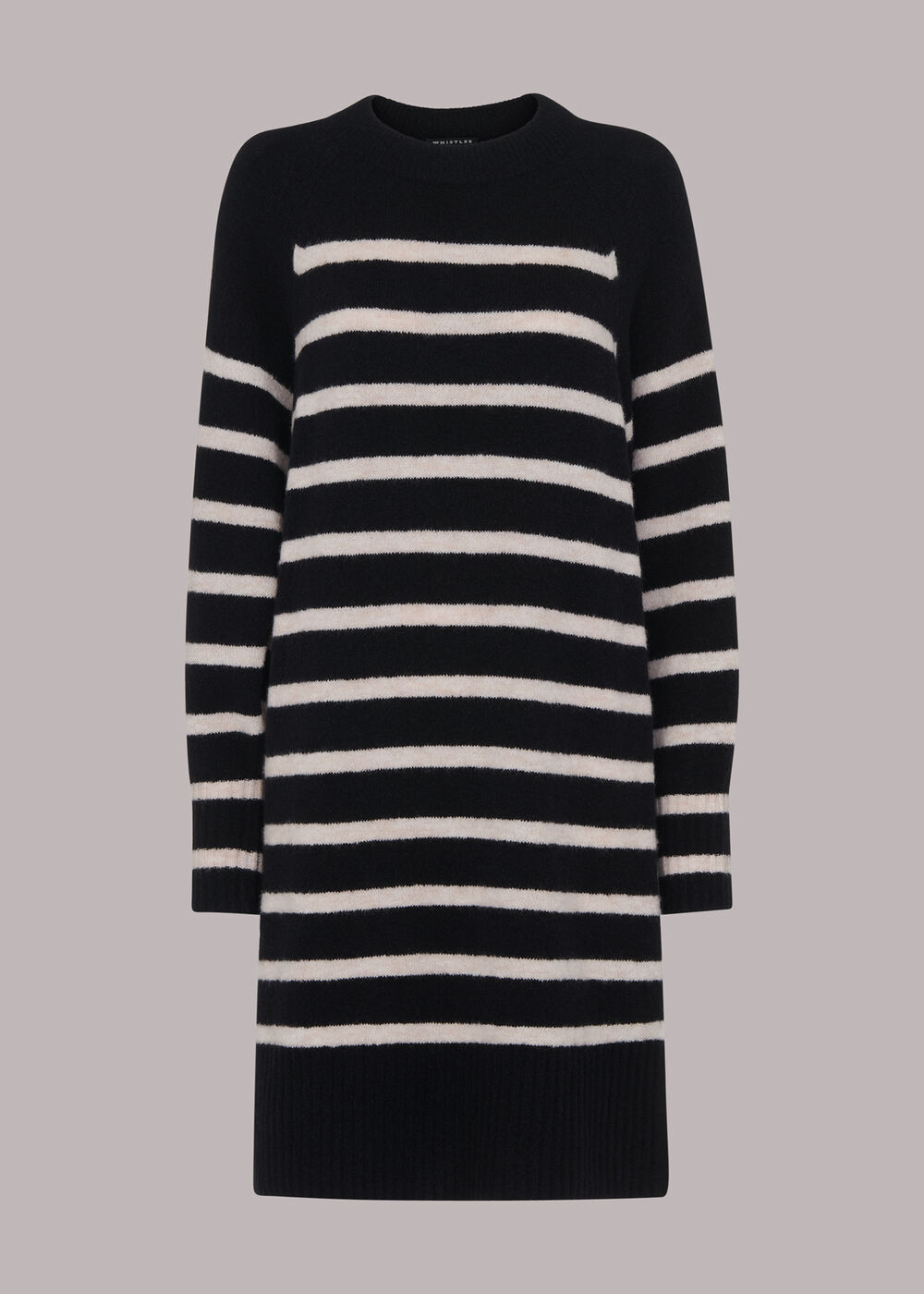 Stripe Crew Neck Knit Dress