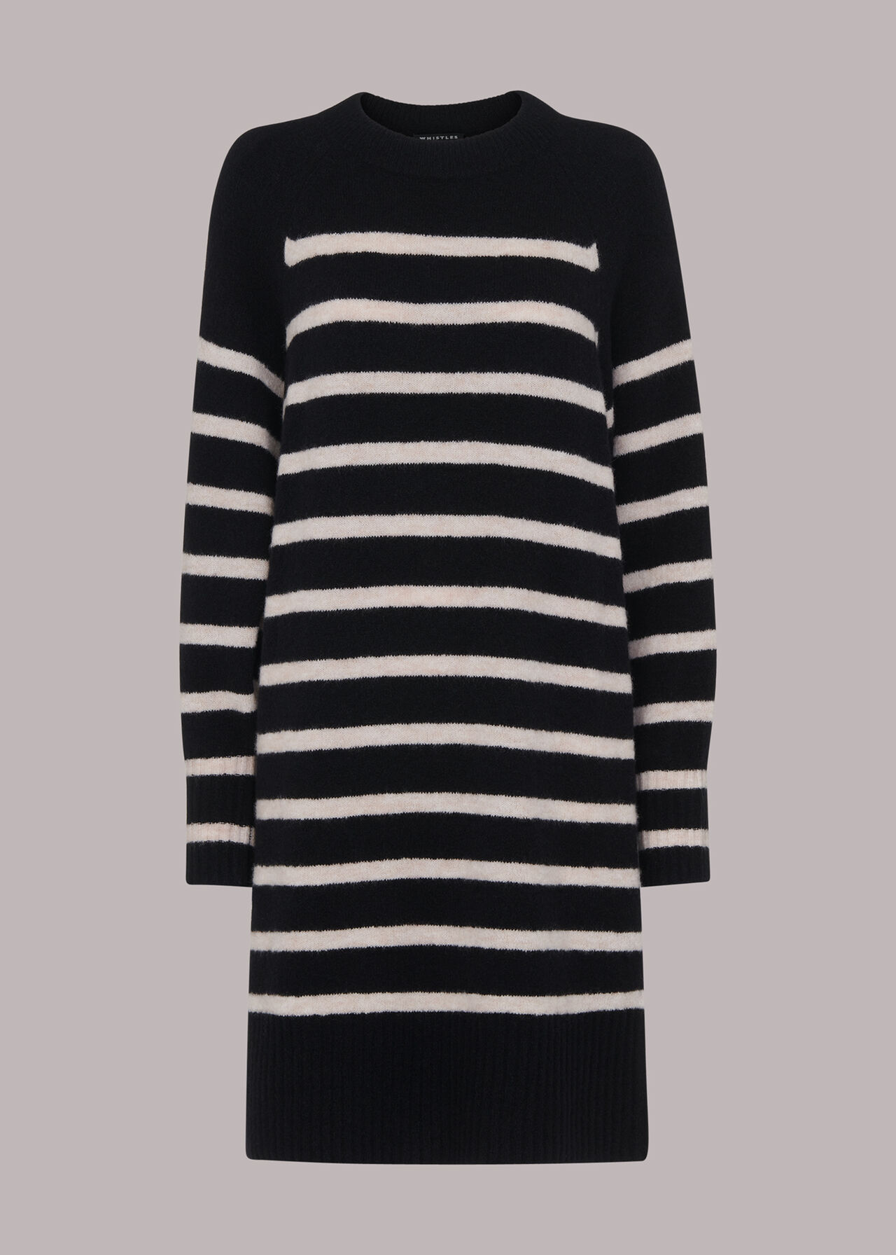 Stripe Crew Neck Knit Dress