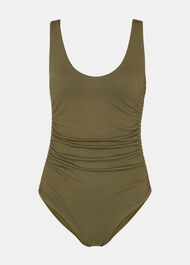 Textured Side Ruched Swimsuit