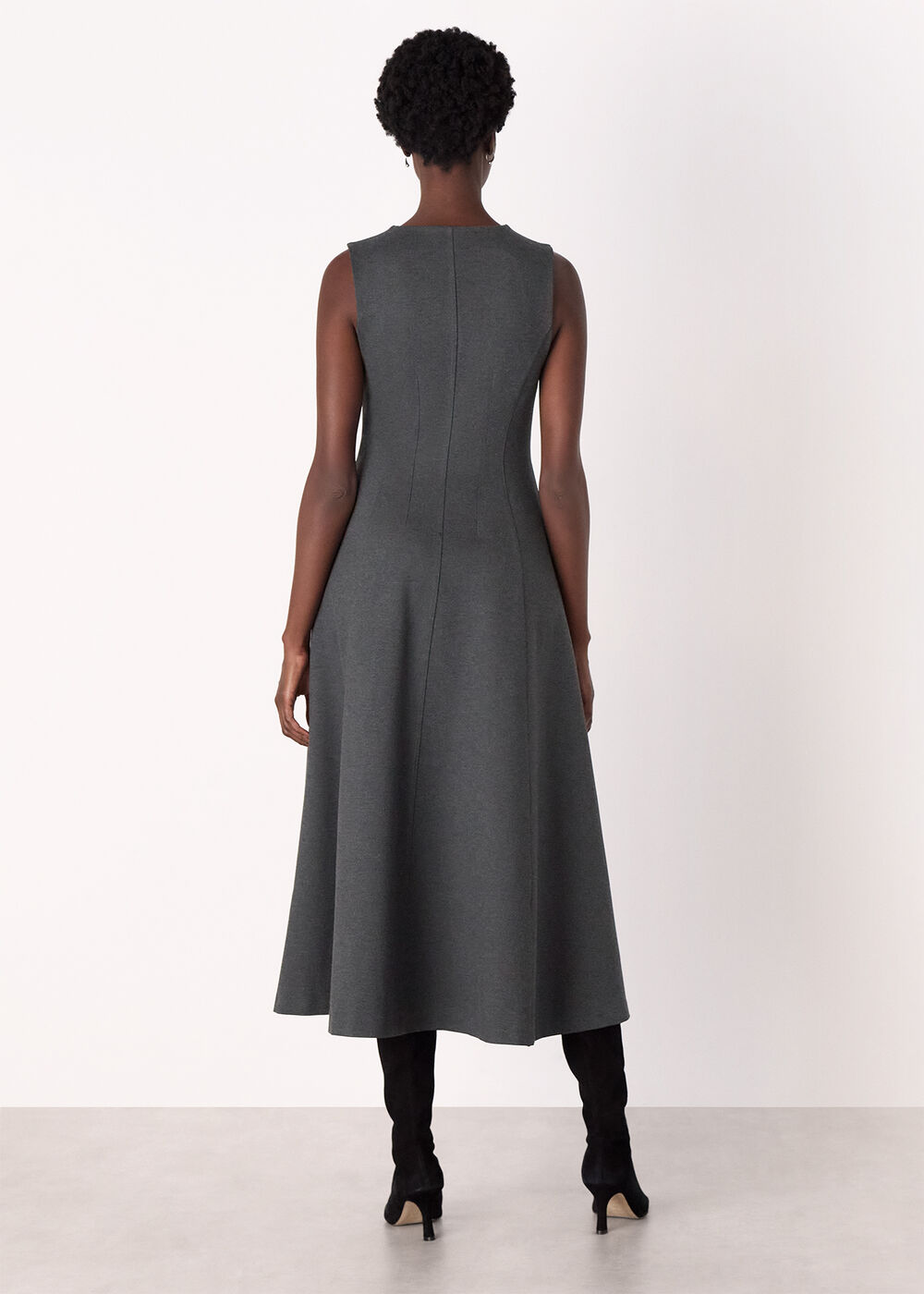 Ponte Layering Midi Dress