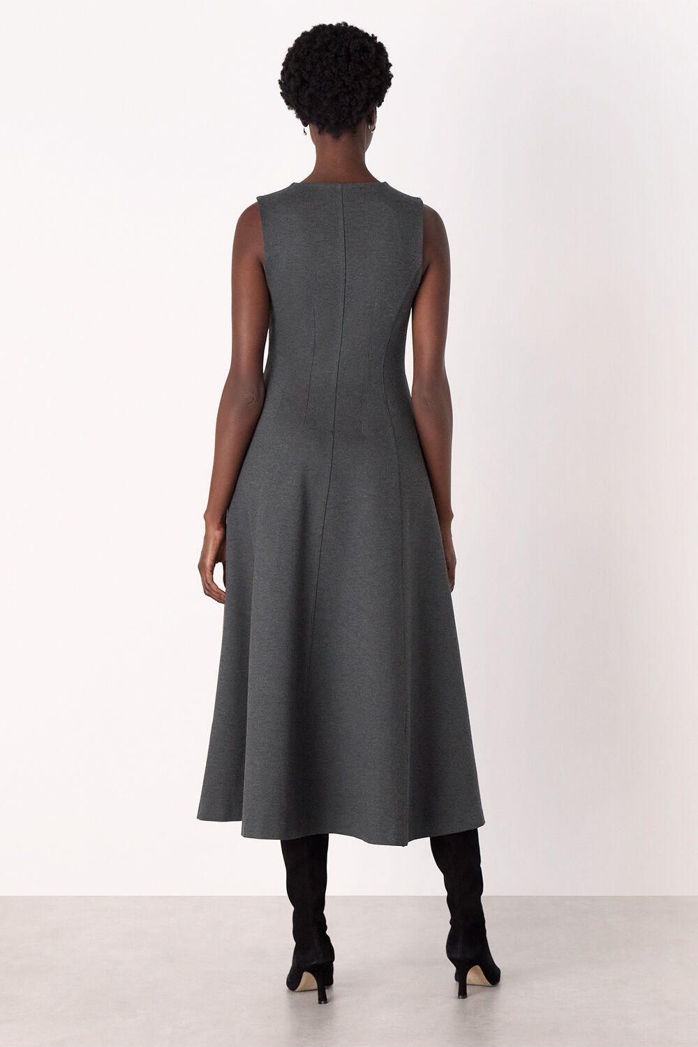 Ponte Layering Midi Dress