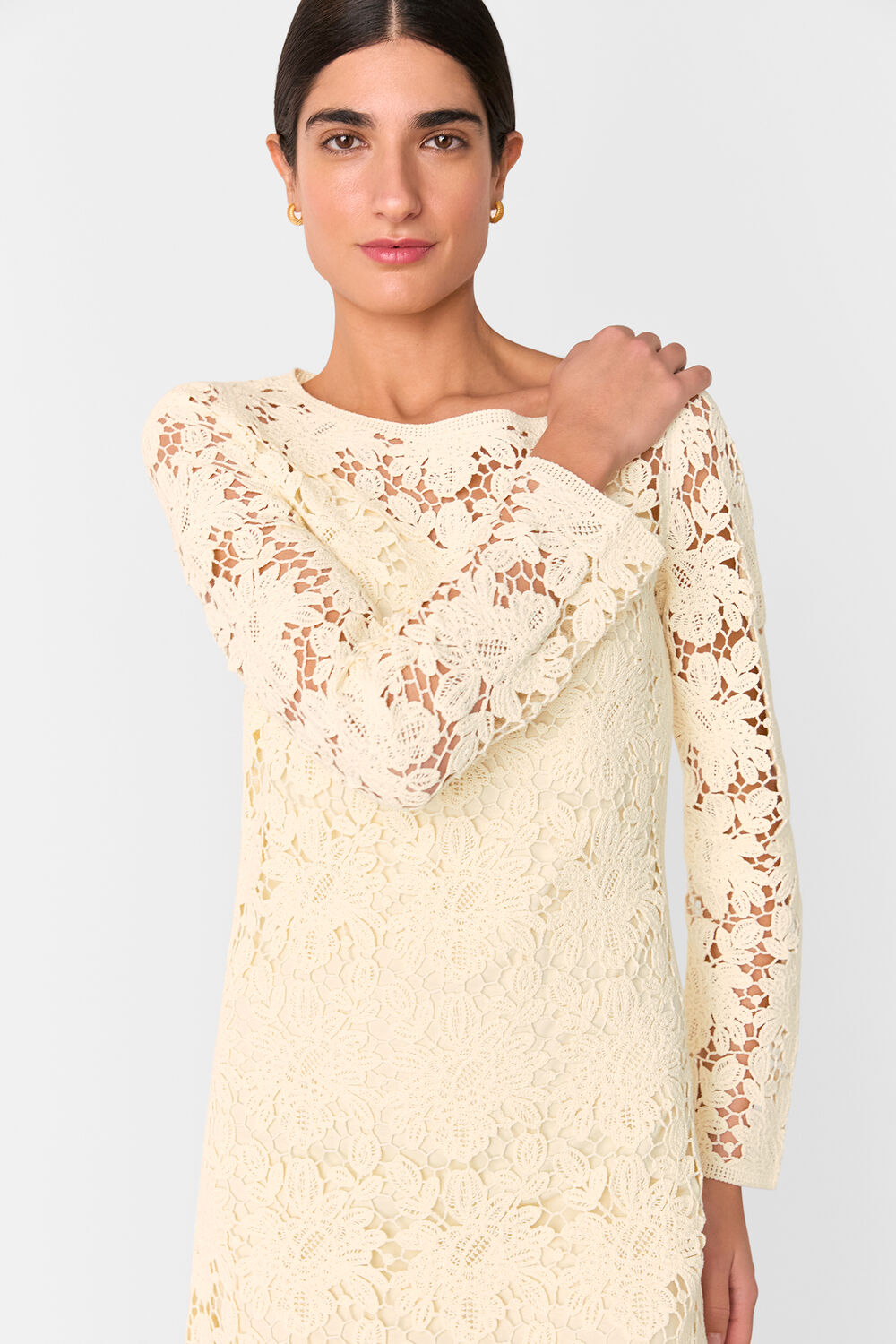 Floral Crochet Knit Dress