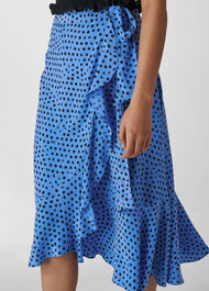 Lunar Spot Wrap Skirt Blue/Multi