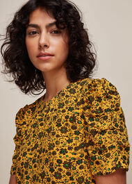 Trailing Daisy Georgina Dress Yellow/Multi