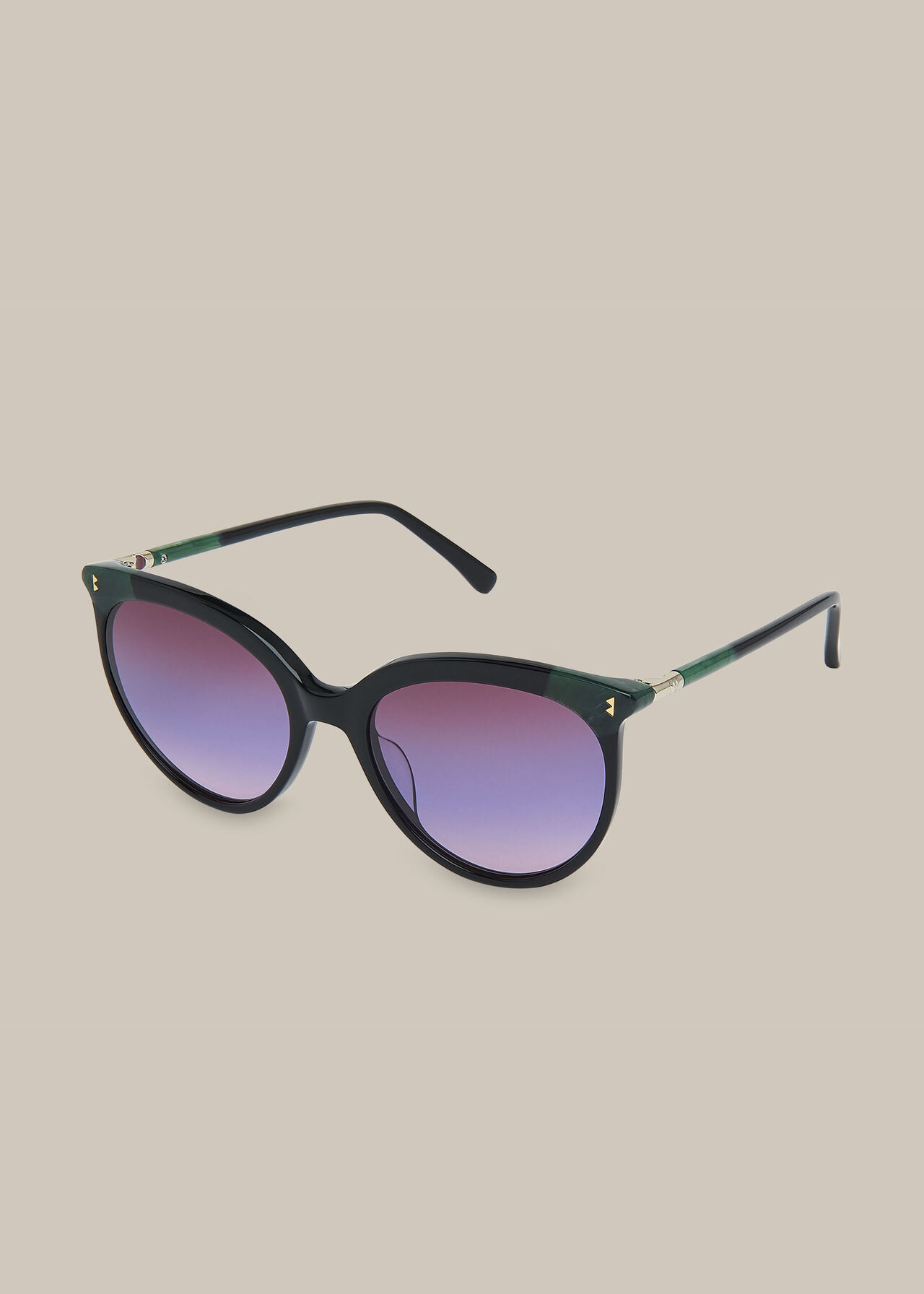 Maya Cat Eye Sunglasses Black/Multi