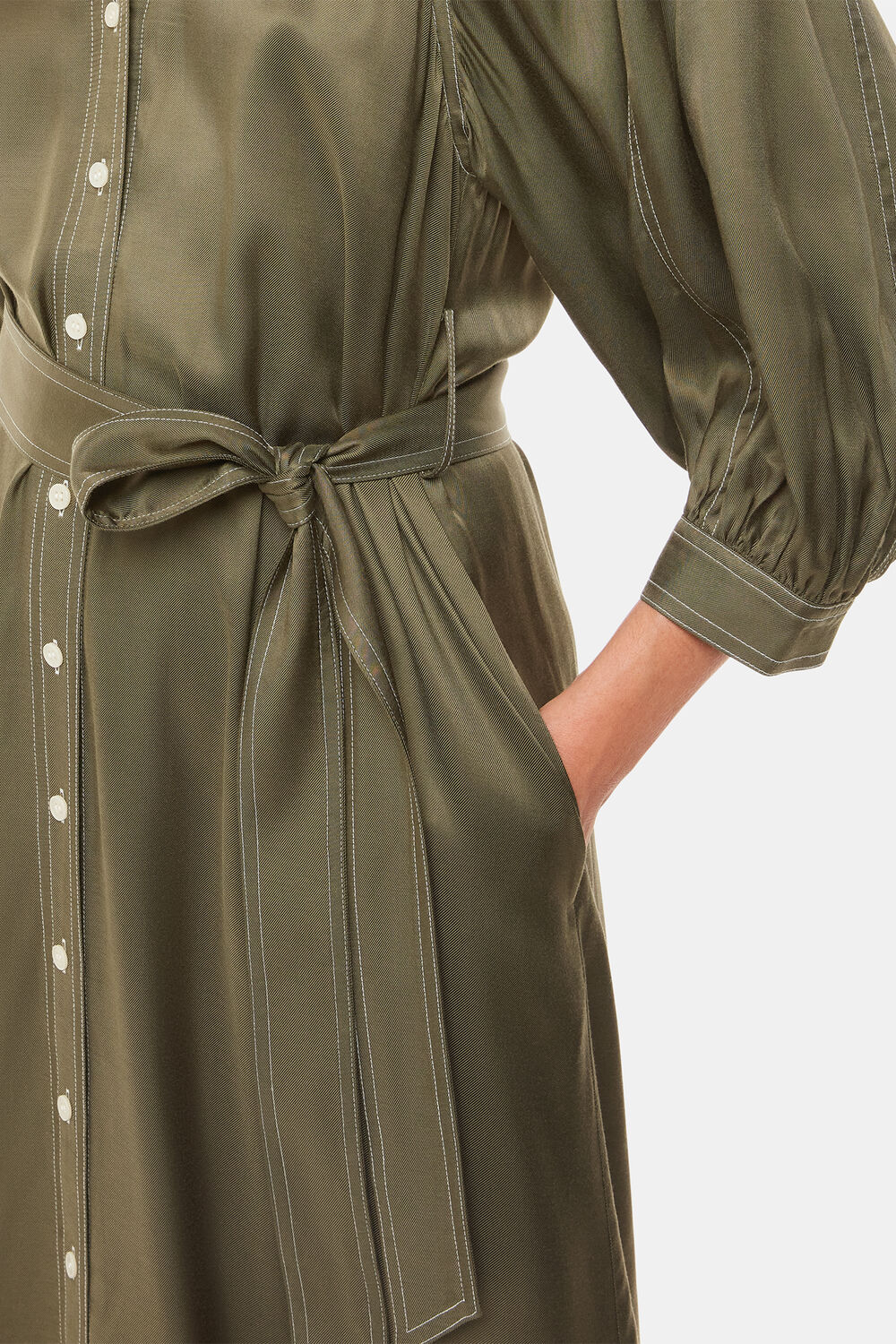 Mabel Topstitch Dress