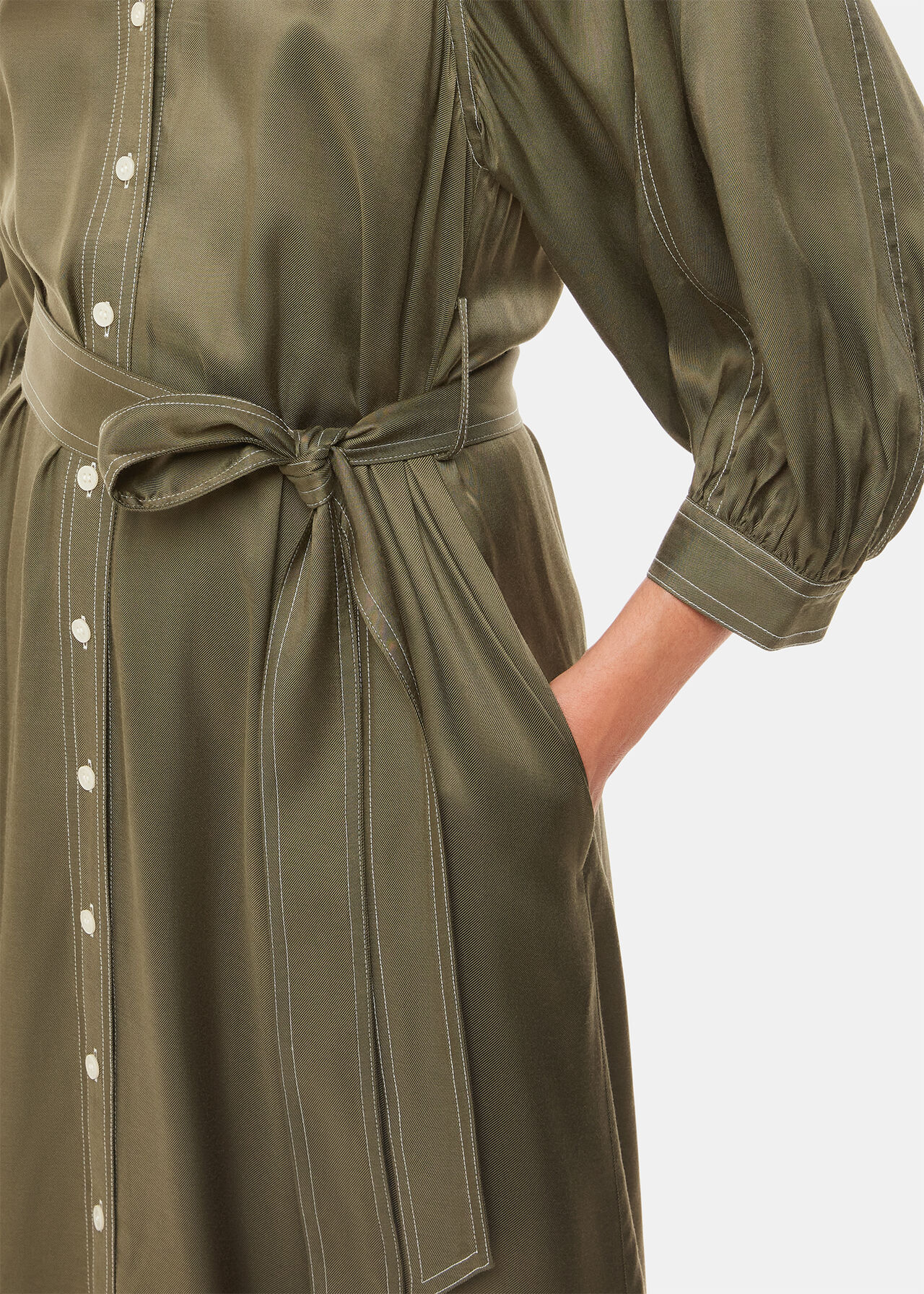Mabel Topstitch Dress