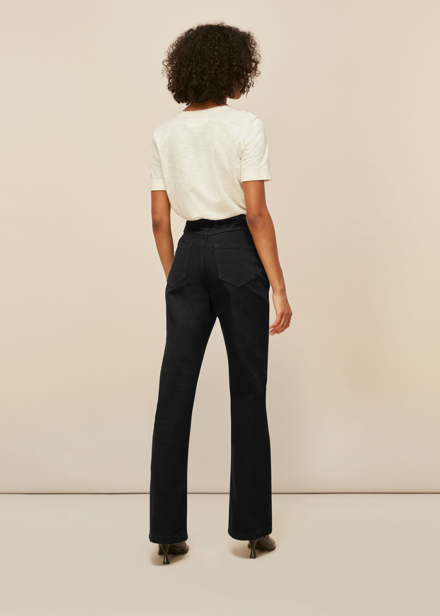 Black Authentic Flared Jean WHISTLES