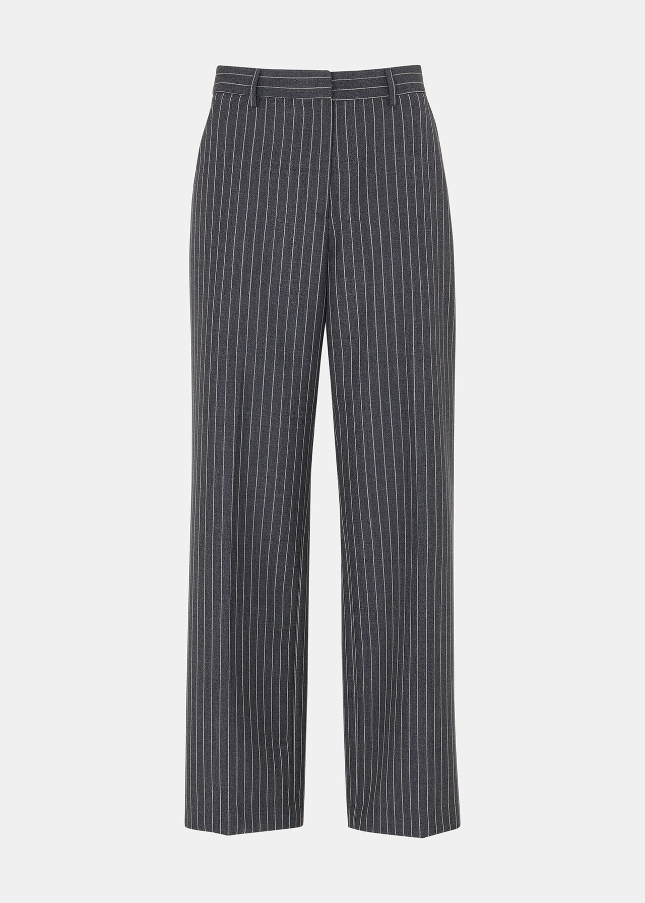Isla Pinstripe Wool Trouser