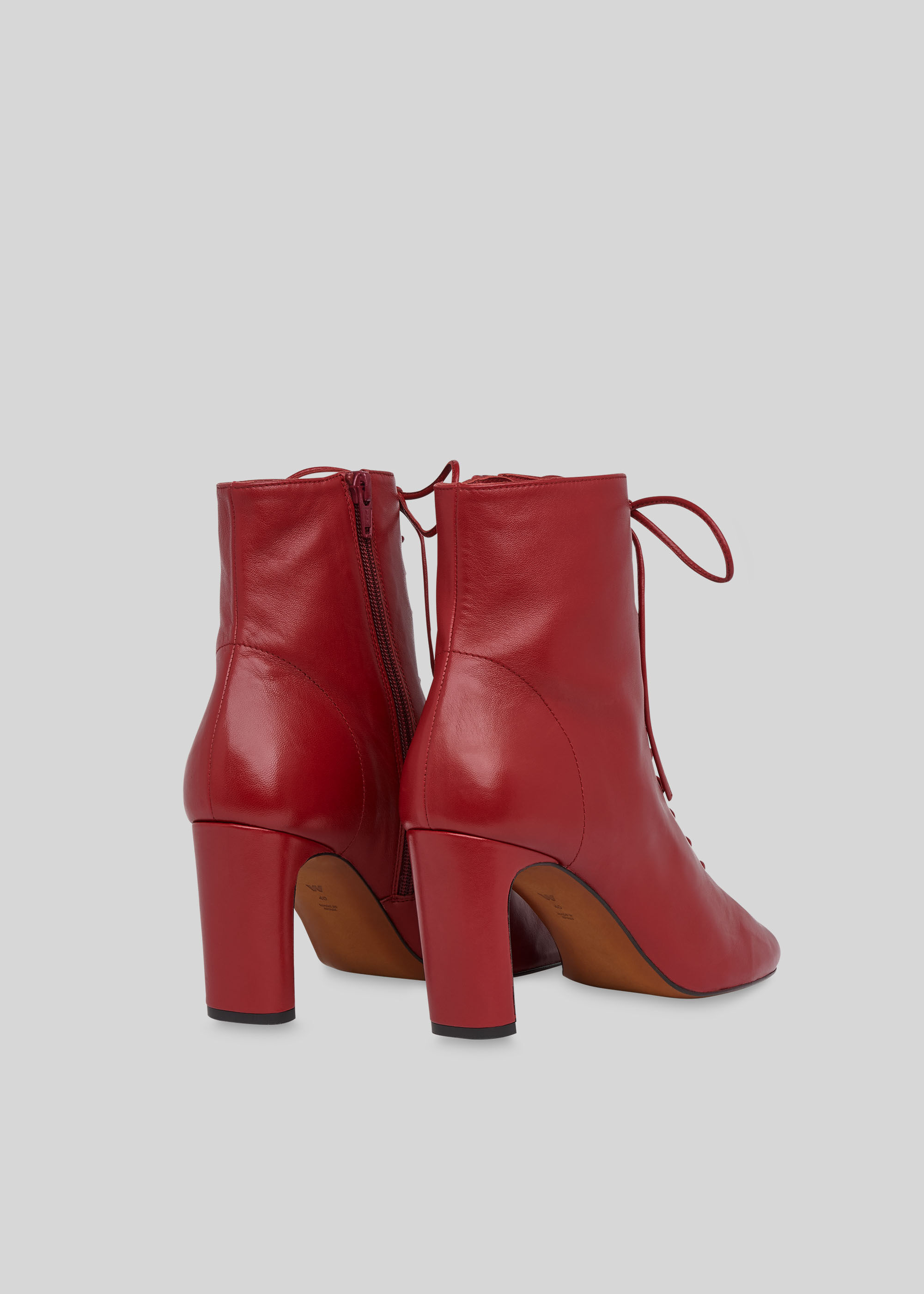 Red lace sales up heeled boots