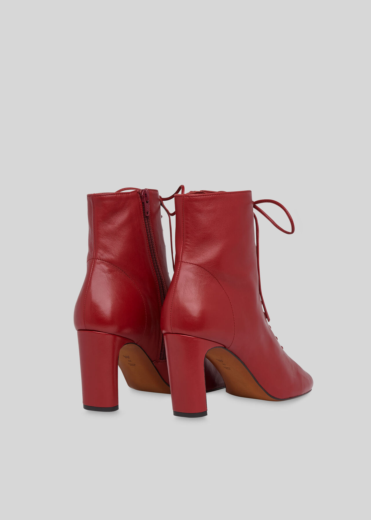Dahlia Lace Up Boot Red