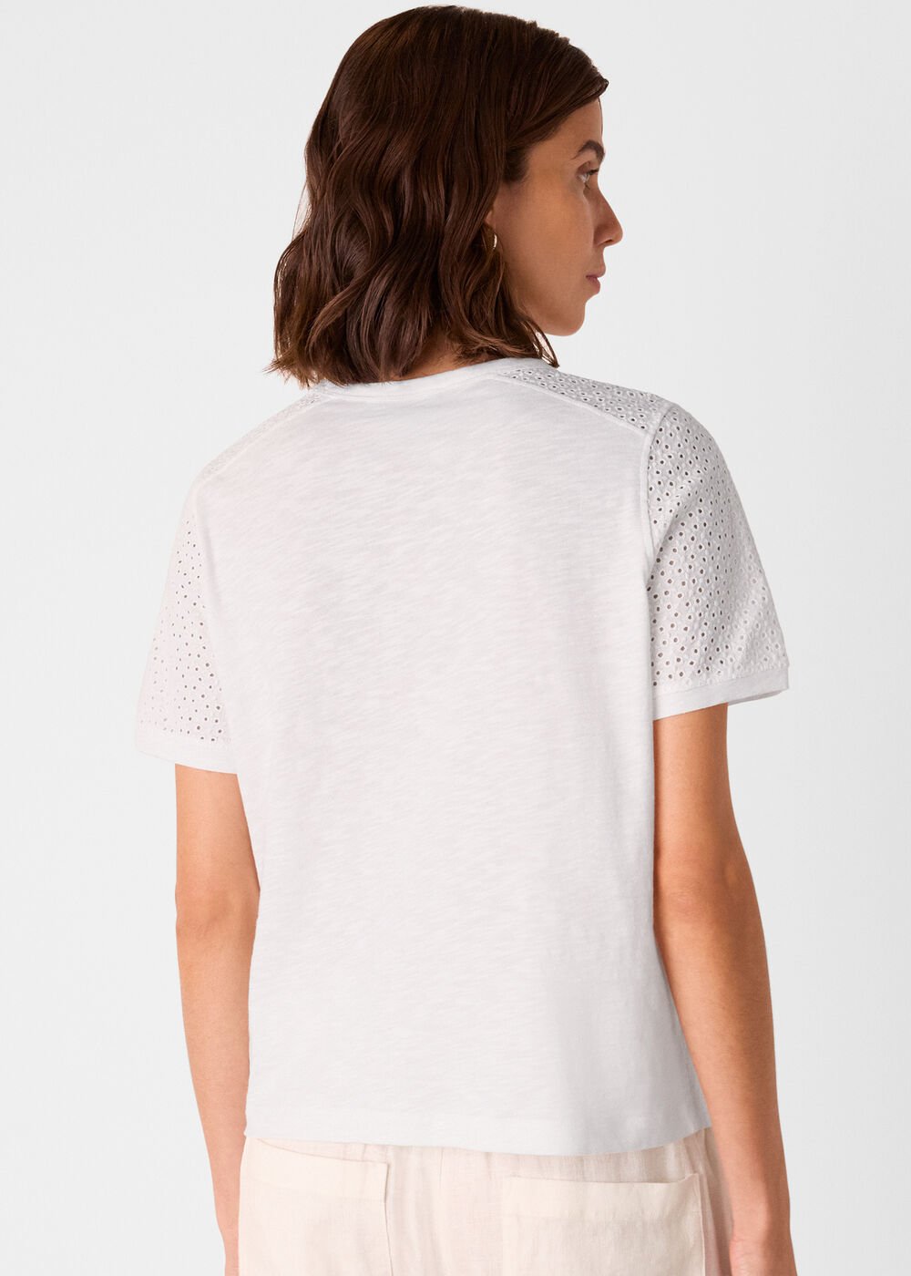 Broderie Sleeve Detail Tee