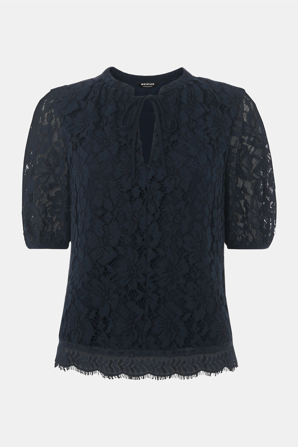 Lace Tie Detail Blouse