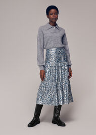 Animal Metallic Skirt