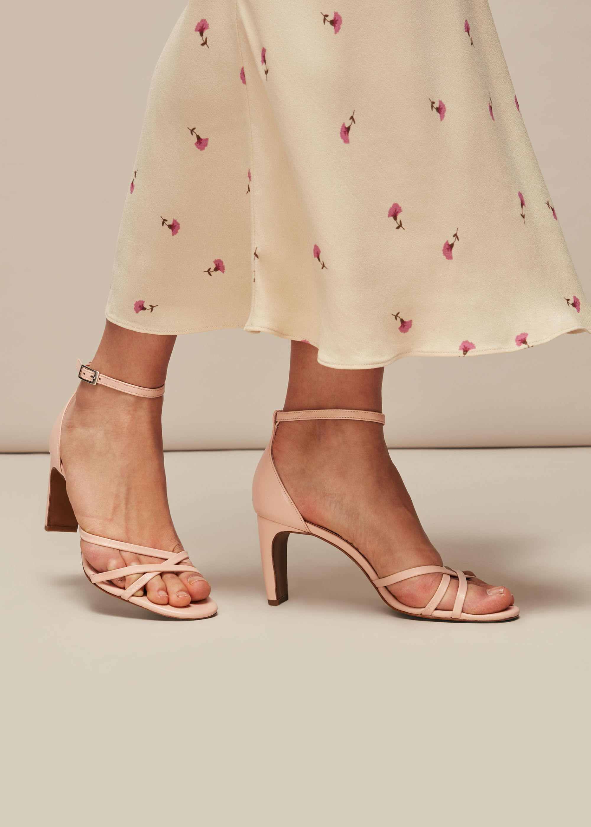 Pale Pink Hallie Strappy High Sandal WHISTLES
