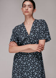 Daisy Spot Print Midi Dress
