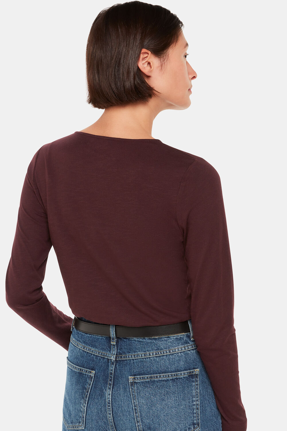High V Neck Ruched Top
