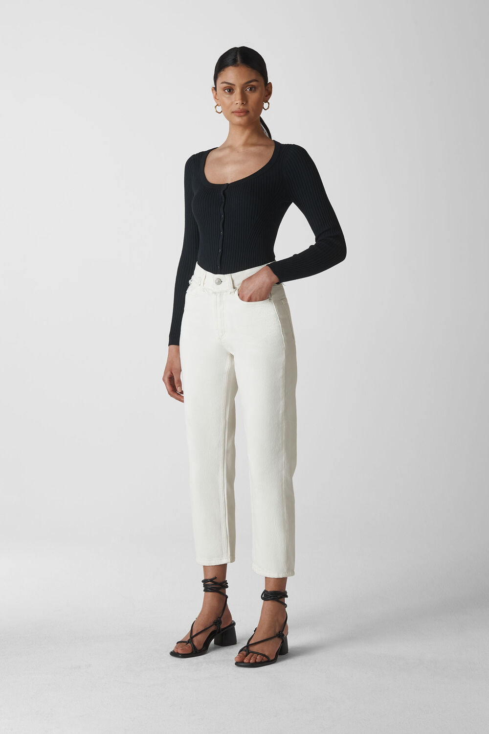 Hollie Straight Leg Jean White