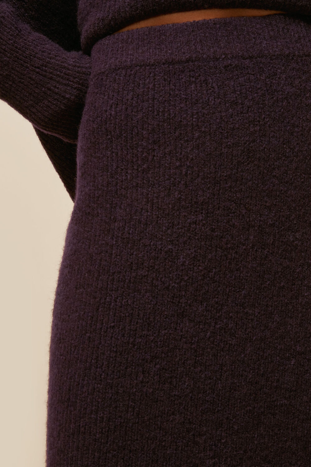 Ribbed Knitted Tube Skirt