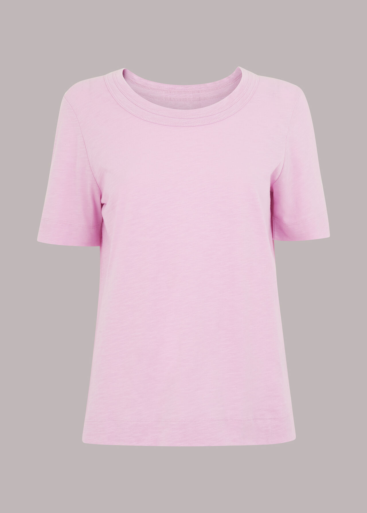 Lilac Rosa Double Trim | T-Shirt | WHISTLES