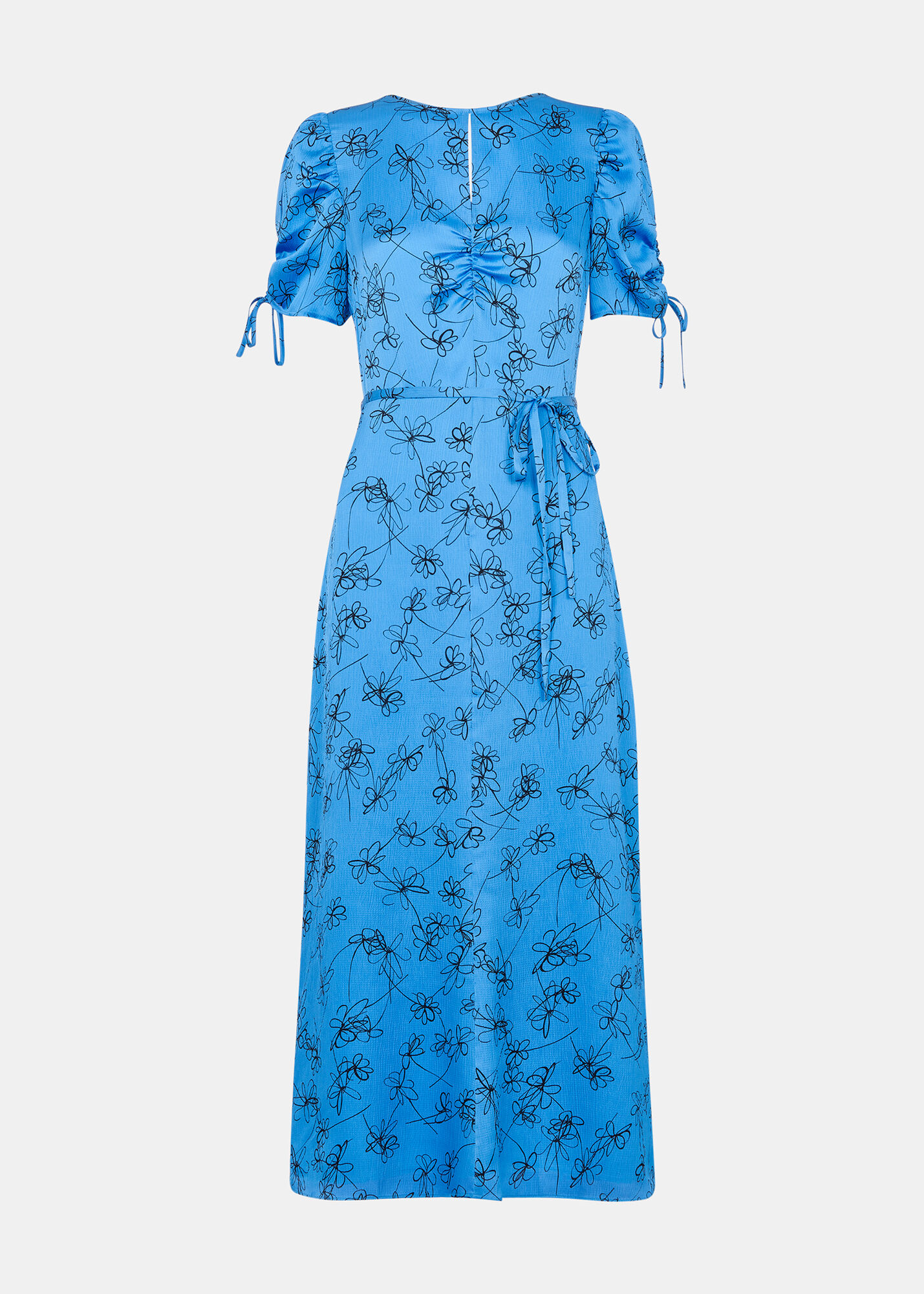 Blue/Multi Aurelie Scribble Daisy Dress WHISTLES