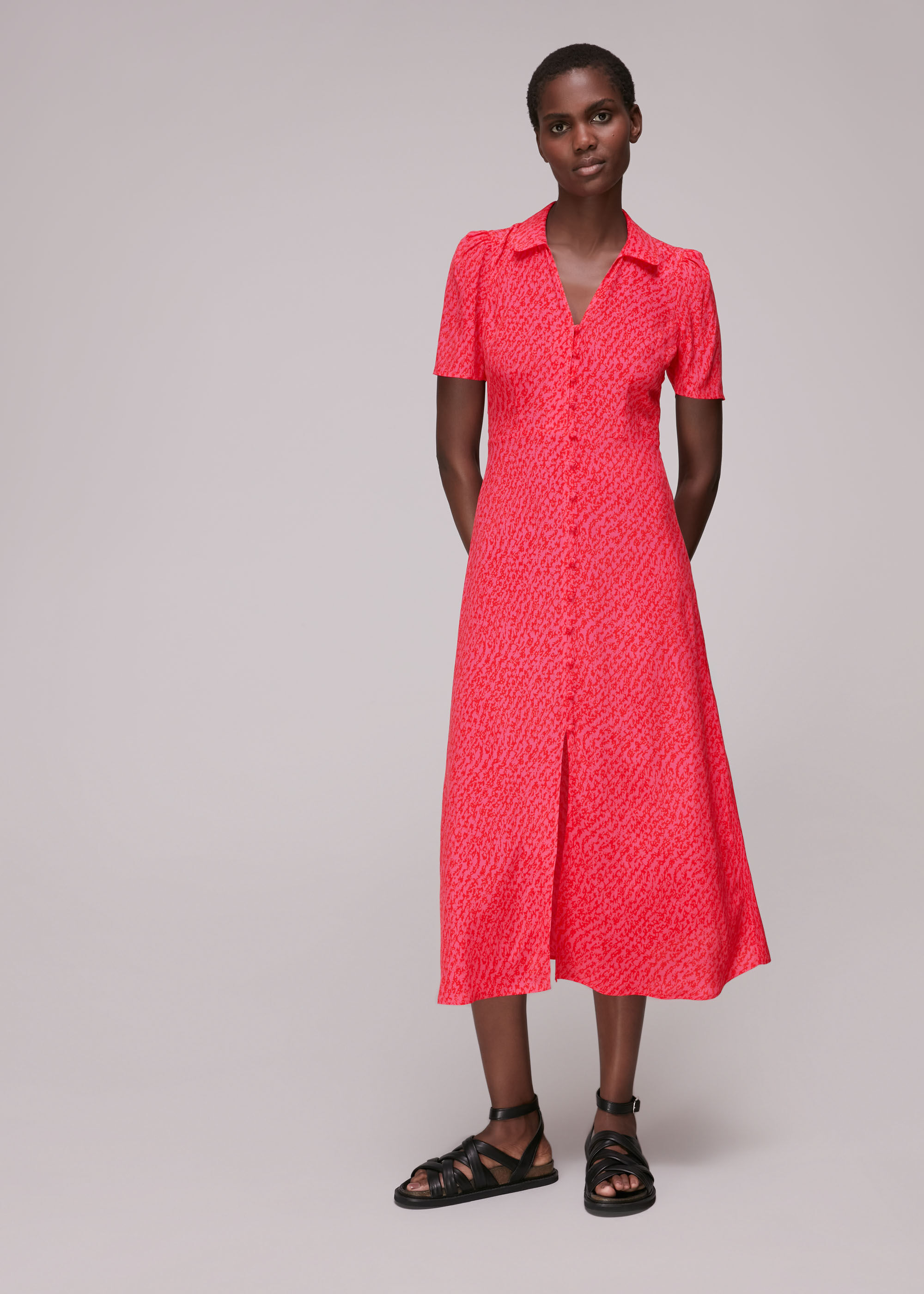 Whistles rowan print lola dress discount