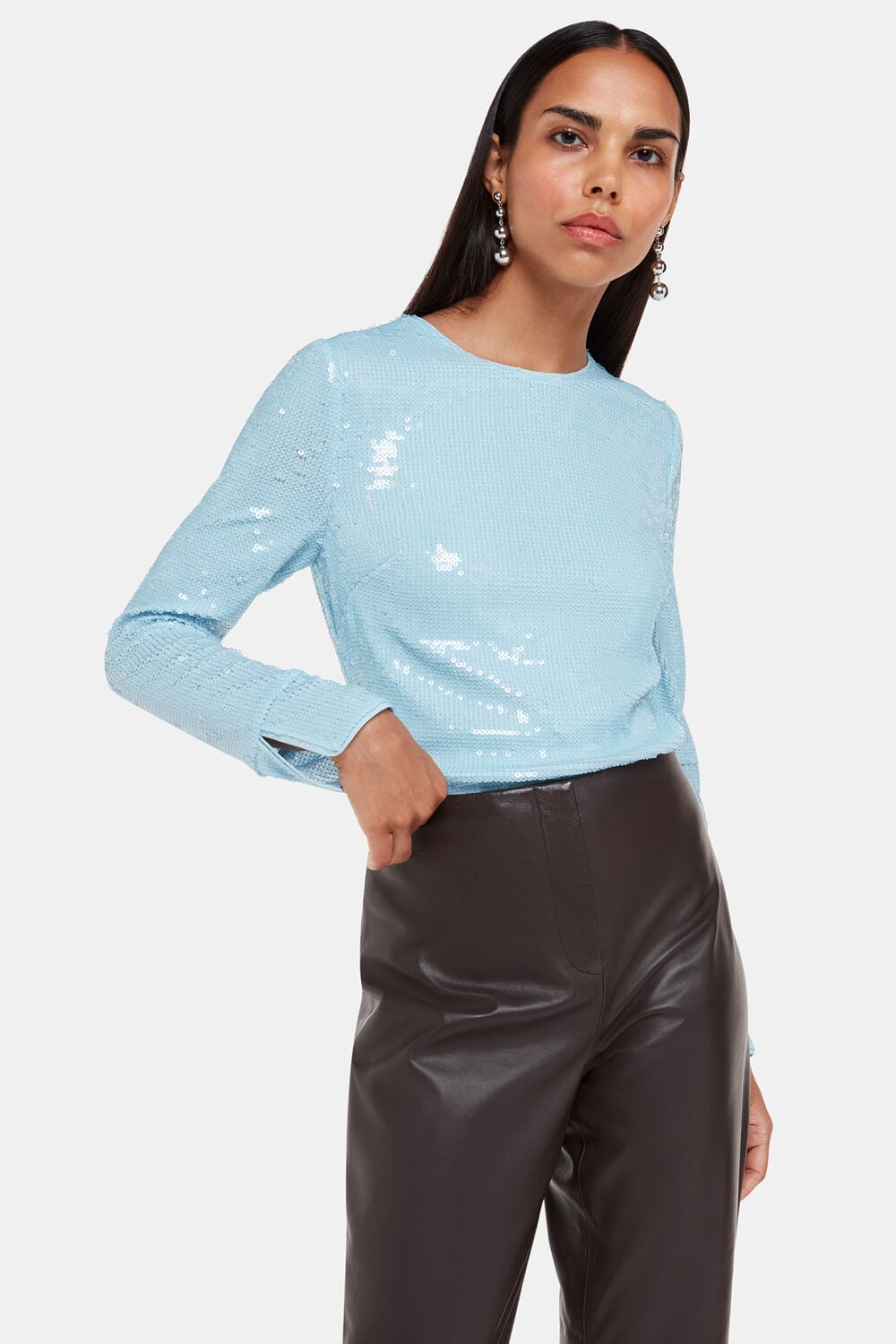 Sequin Minimal Tunic Top