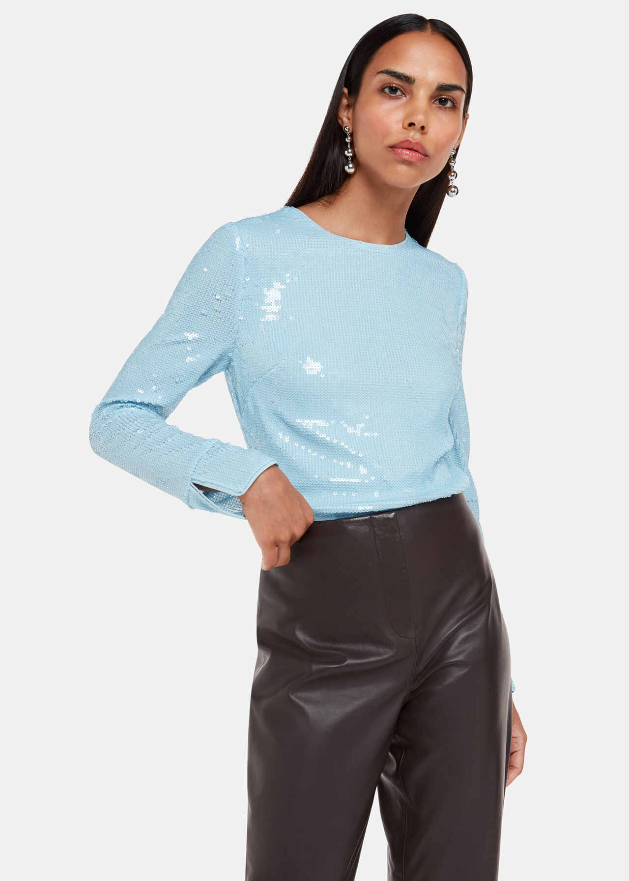 Sequin Minimal Tunic Top