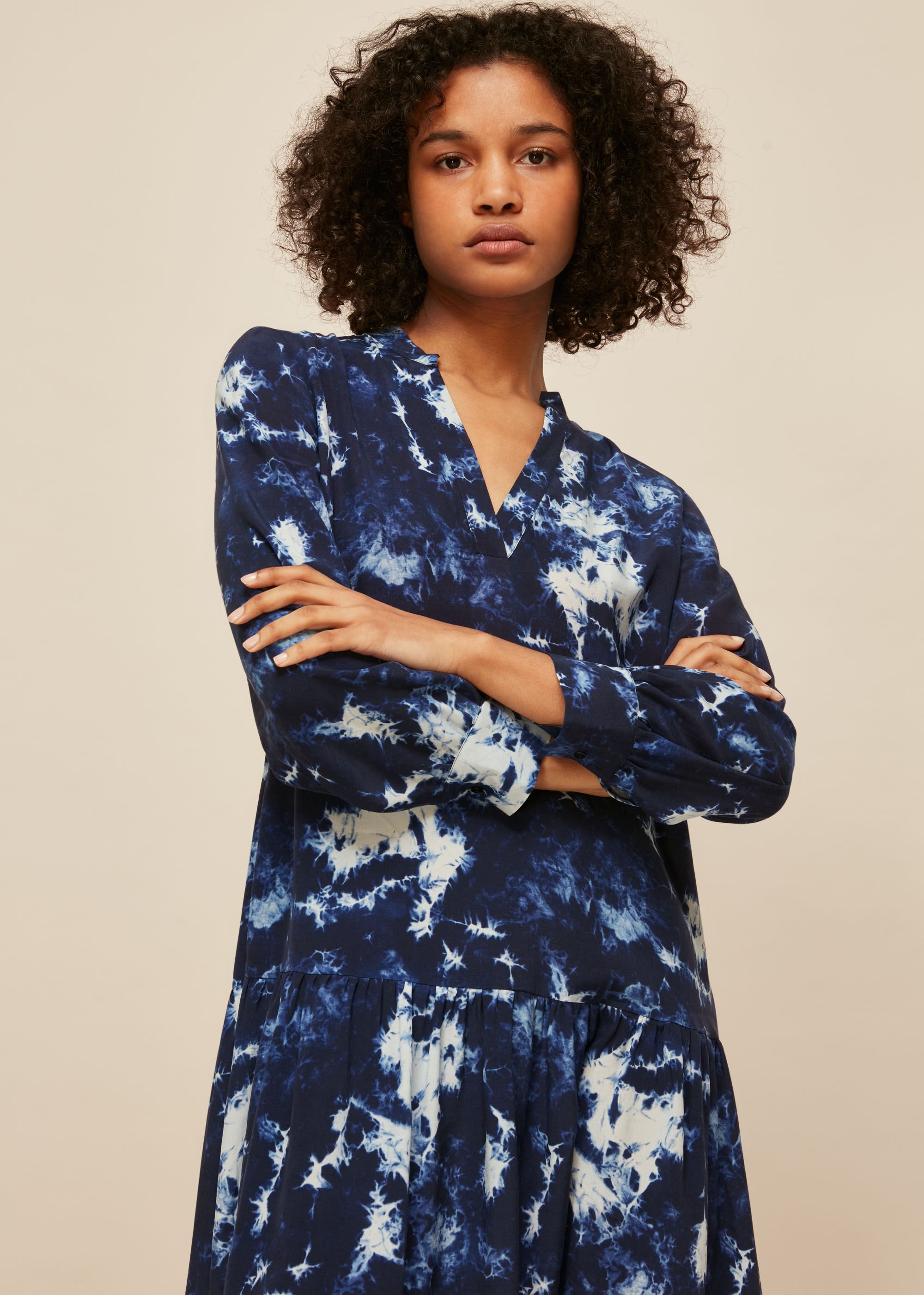 Tie dye smock dress hot sale
