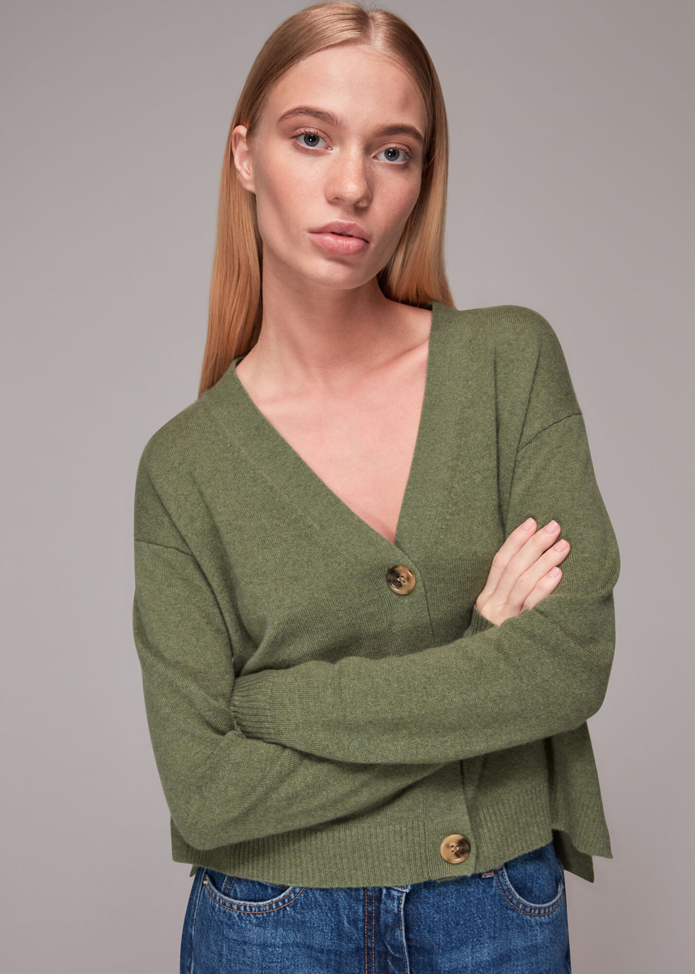 Whistles green cashmere best sale jumper