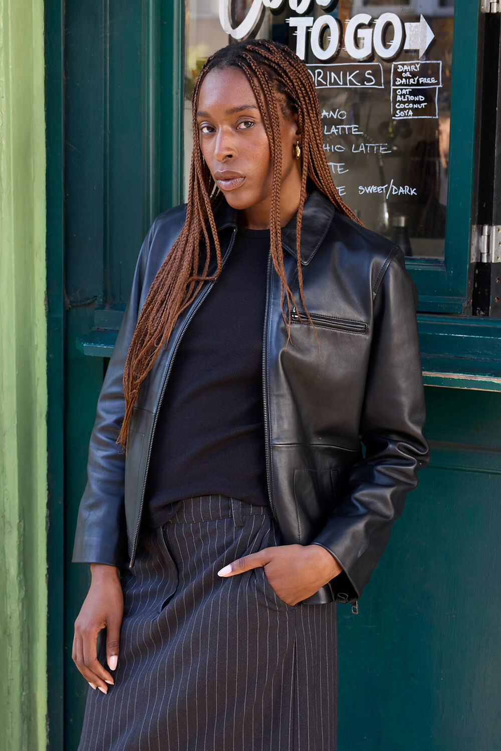 Kate Zip Leather Jacket