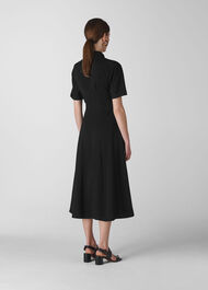 Maria Pocket Longline Dress Black