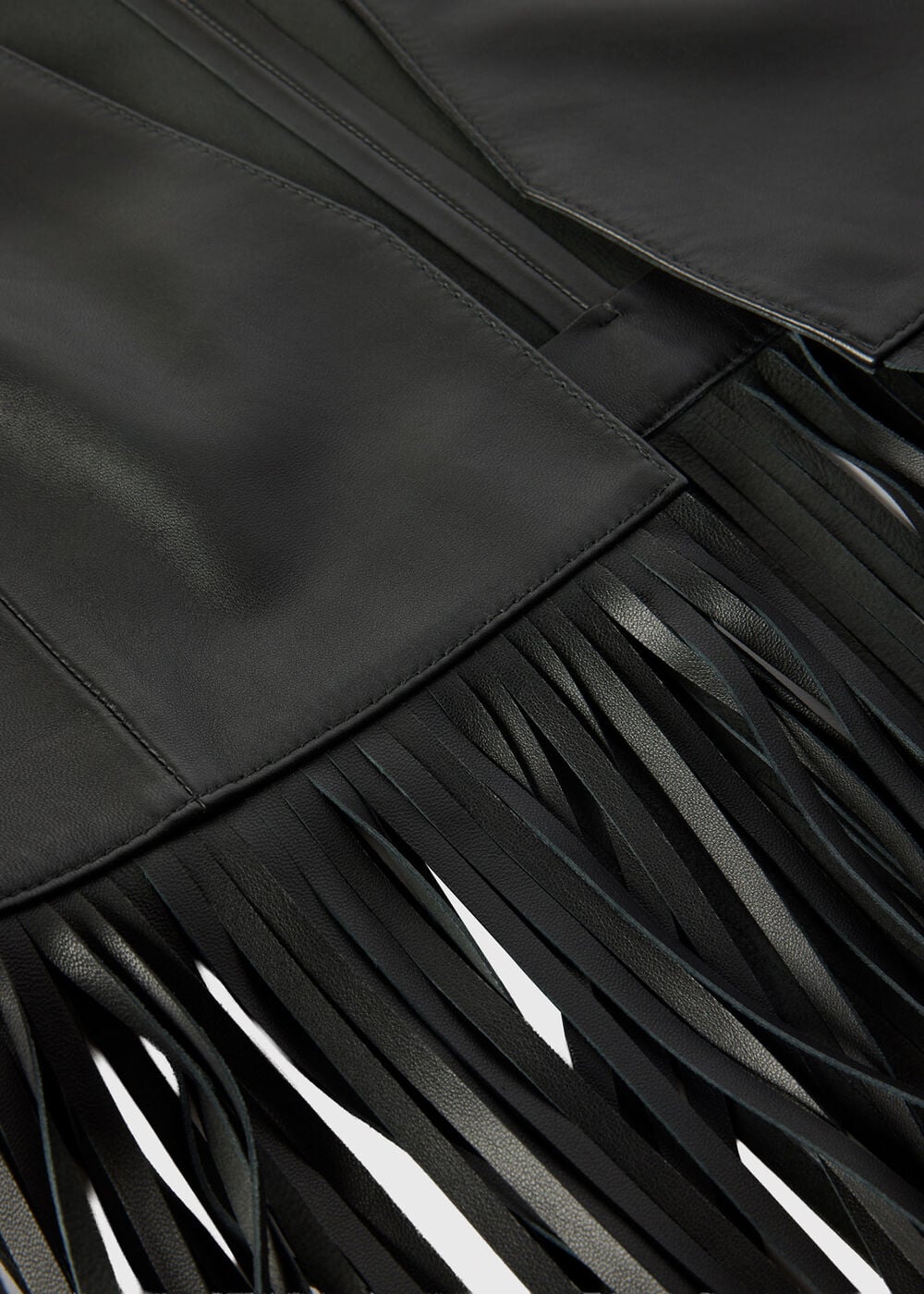 Rei Leather Fringed Waistcoat
