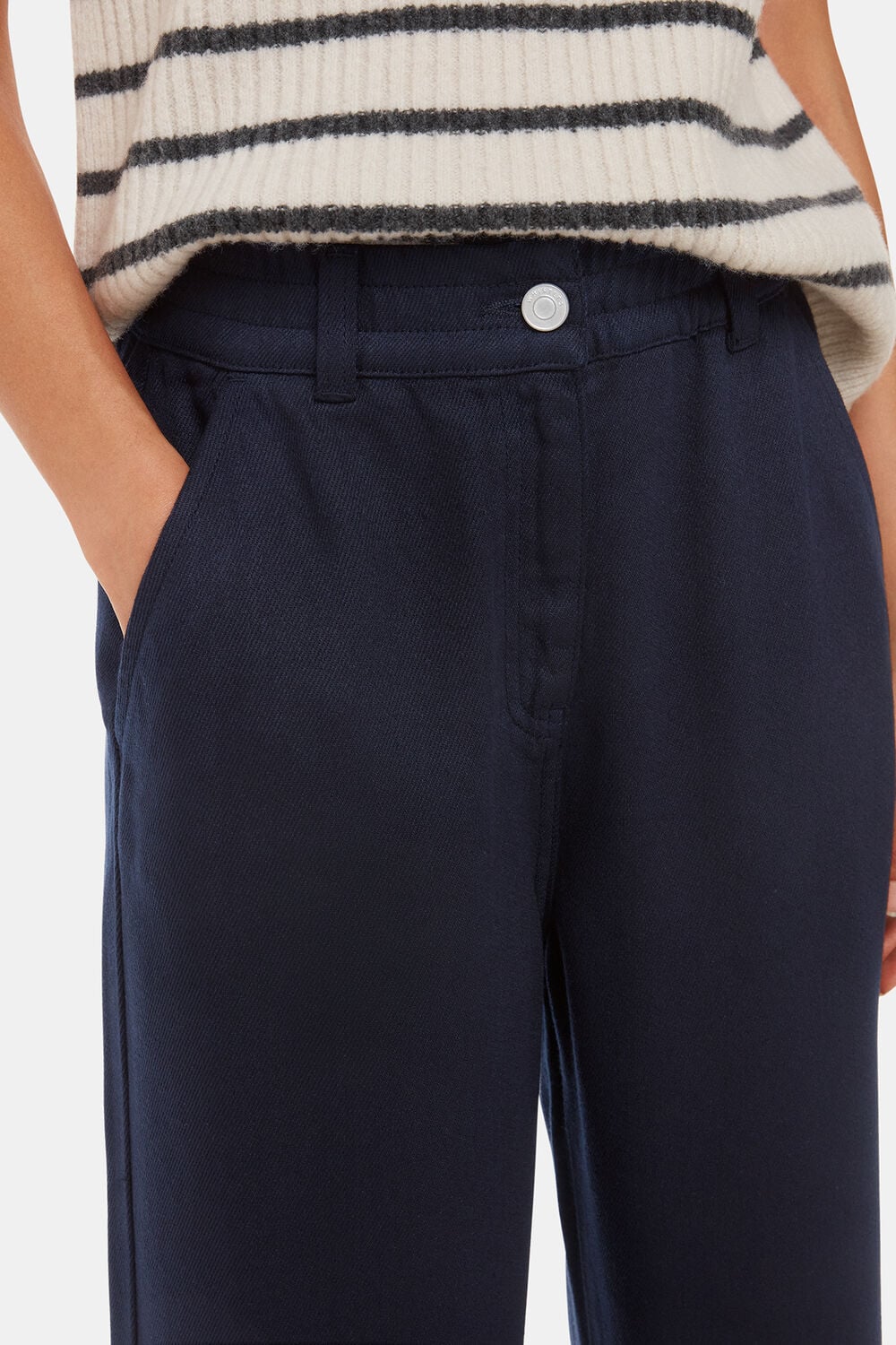 Navy Georgia Casual Trouser