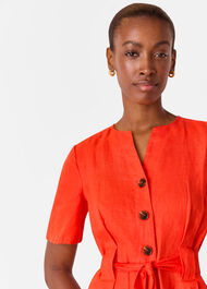 Fiona Linen Button Jumpsuit
