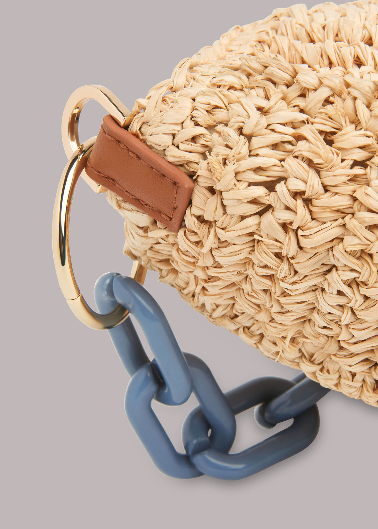 Sonny Straw Half Moon Bag
